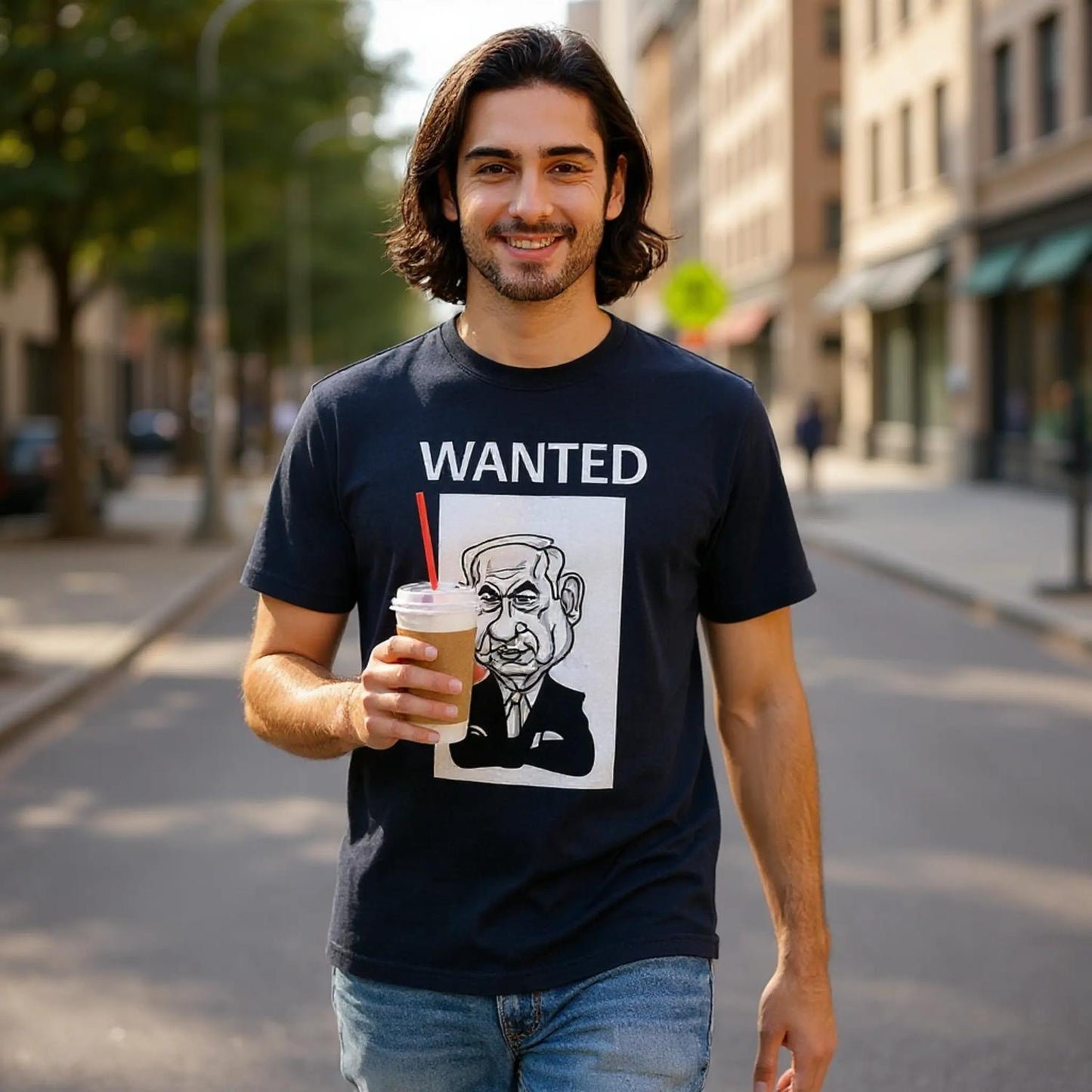 Organic design netanyahu T-shirt | Econscious EC1000 White at Flowshirt