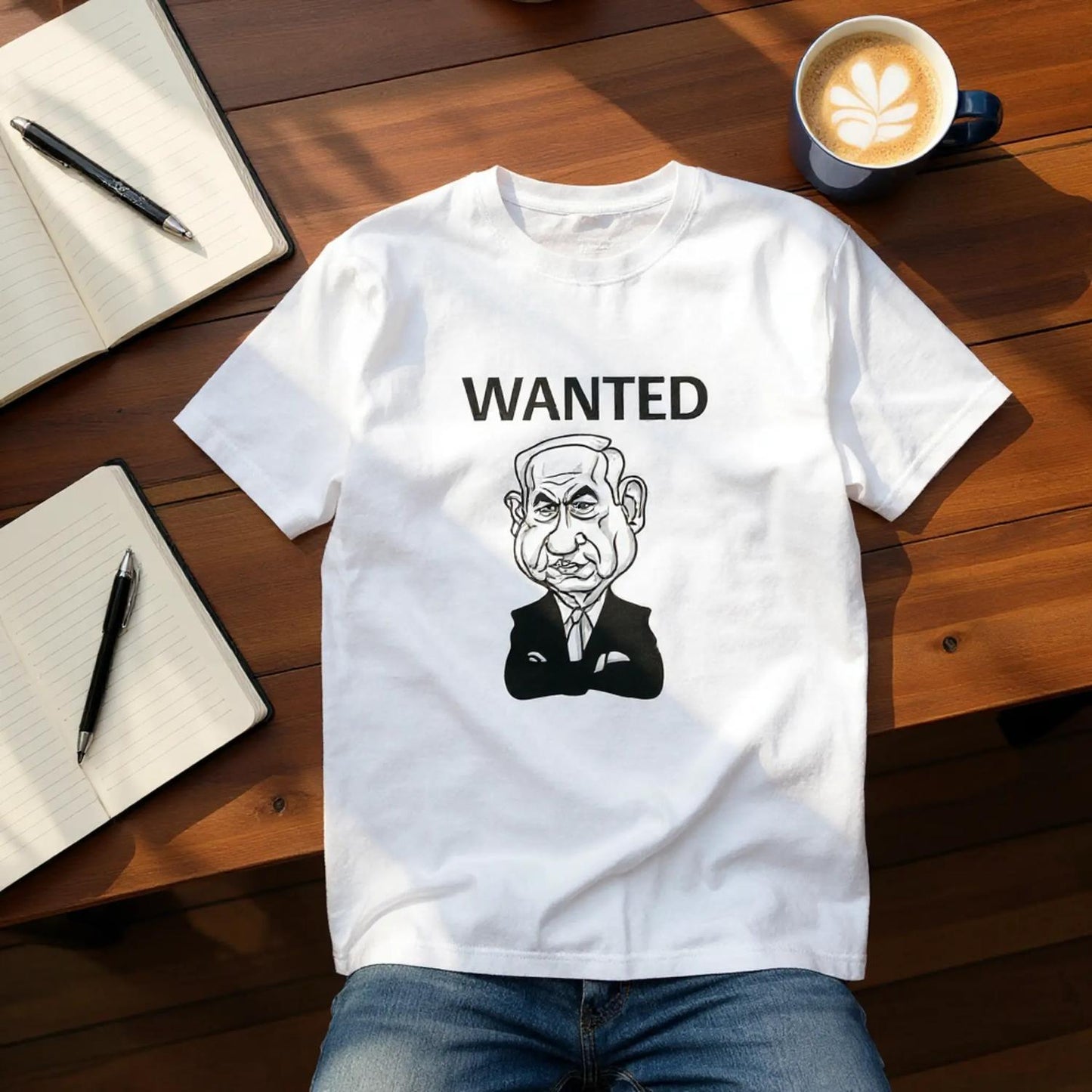 Organic design netanyahu T-shirt | Econscious EC1000 White at Flowshirt