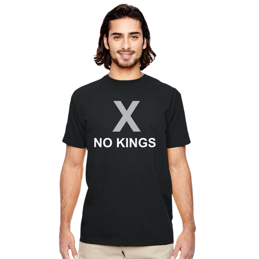 No Kings black, Organic Unisex Crewneck T-shirt | Econscious EC1000 at Flowshirt